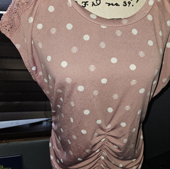 Como Blu Womans Polka Dot Top Size Xl - Picture 2 of 14